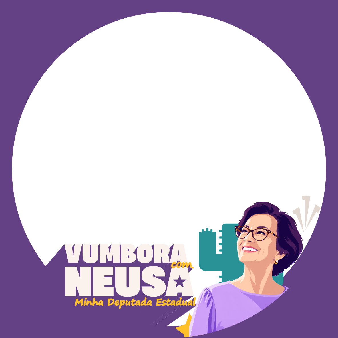 Moldura quadrada Vumbora com Neusa